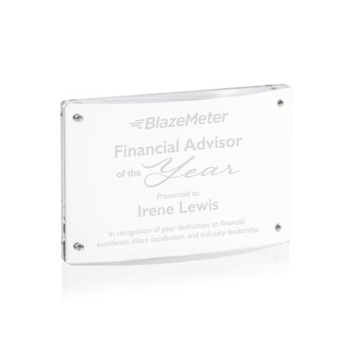 Awards and Plaques - Acrylic Trophies - Middlebury Rectangle Acrylic Trophy