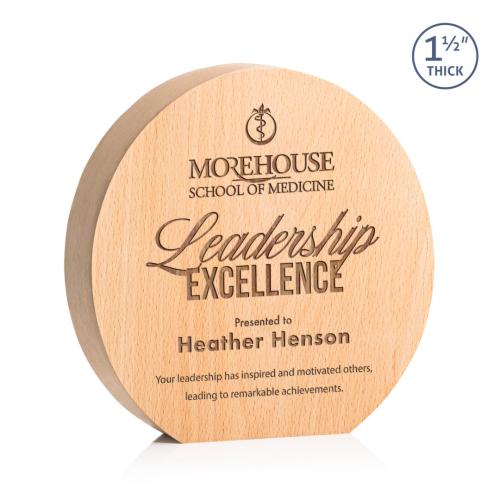 Awards and Plaques - Eco-Friendly Trophies - Westgrove Circle Wood Trophy