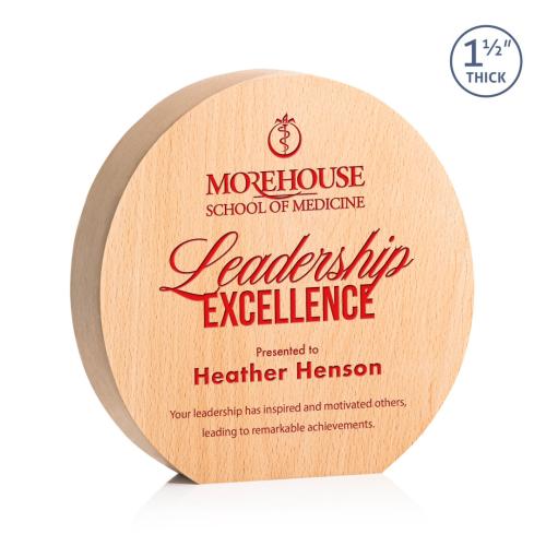 Awards and Plaques - Eco-Friendly Trophies - Westgrove Circle Wood Trophy