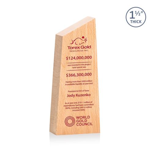 Awards and Plaques - Eco-Friendly Trophies - Nottinghill Peaks Wood Trophy
