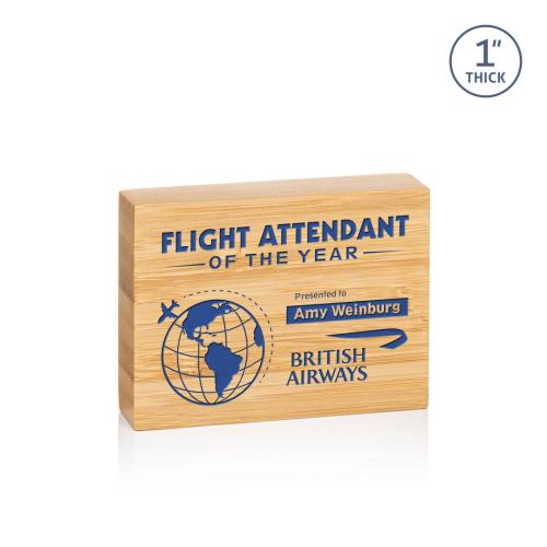 Awards and Plaques - Eco-Friendly Trophies - Auckland Rectangle Wood Trophy