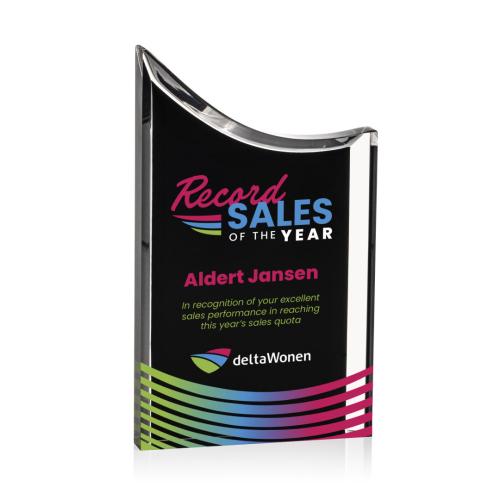 Awards and Plaques - Acrylic Trophies - Tyler Full Color Black Peaks Acrylic Trophy