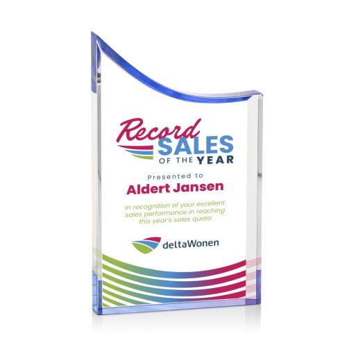 Awards and Plaques - Acrylic Trophies - Tyler Full Color Blue Peaks Acrylic Trophy