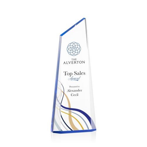 Awards and Plaques - Acrylic Trophies - Delaney Full Color Blue Peaks Acrylic Trophy