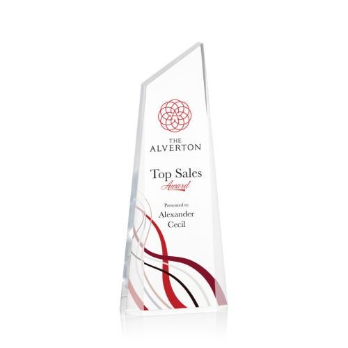 Awards and Plaques - Acrylic Trophies - Delaney Full Color Clear Peaks Acrylic Trophy