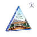 Moran Full Color Blue Pyramid Acrylic Trophy