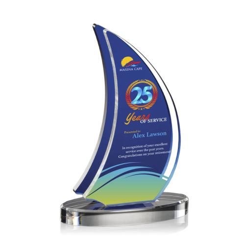 Awards and Plaques - Acrylic Trophies - Covington Full Color Unique Acrylic Trophy