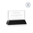 Paris Starfire/Black (Horiz) Rectangle Crystal Trophy
