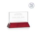 Paris Starfire/Rosewood (Horiz) Rectangle Crystal Trophy