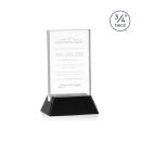 Paris Starfire/Black (Vert) Rectangle Crystal Trophy