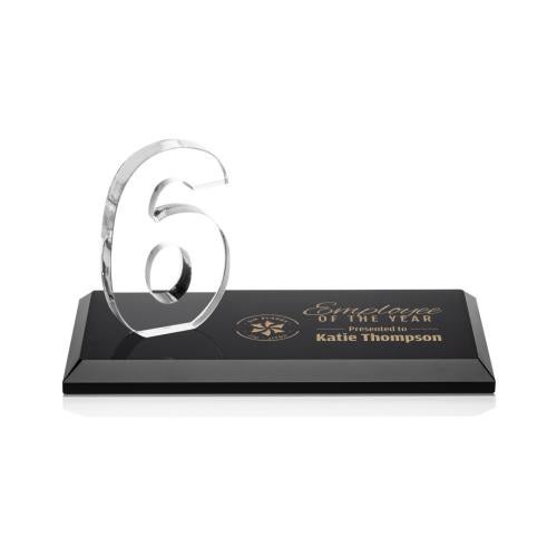 Awards and Plaques - Crystal Trophies - Hutchison Simms Black Crystal Trophy