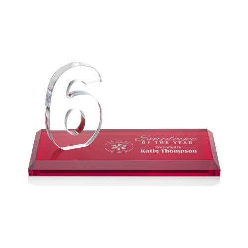 Awards and Plaques - Crystal Trophies - Hutchison Simms Red Crystal Trophy