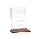 Salgado Starfire/Walnut (Vert) Rectangle Crystal Trophy