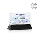 Paris Full Color Starfire/Black (Horiz) Rectangle Crystal Trophy