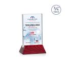 Paris Full Color Starfire /Rosewood (Vert) Rectangle Crystal Trophy