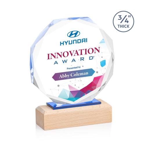 Awards and Plaques - Crystal Trophies - Mallorca Full Color Polygon Wood Trophy