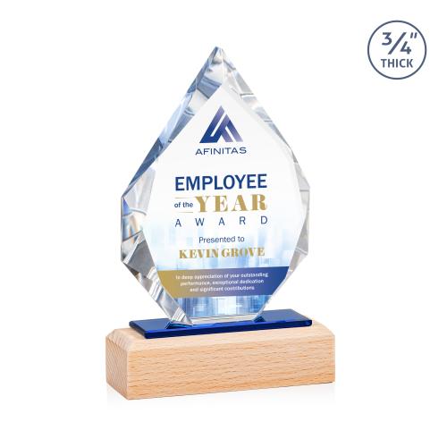 Awards and Plaques - Crystal Trophies - Ibiza Full Color Peaks Crystal Trophy