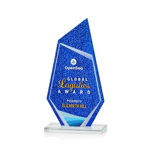 Awards and Plaques - Crystal Trophies - Walden Full Color Peaks Crystal Trophy