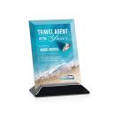 Salgado Full Color Starfire/Black (Vert) Rectangle Crystal Trophy