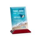 Salgado Full Color Starfire/Rosewood (Vert) Rectangle Crystal Trophy