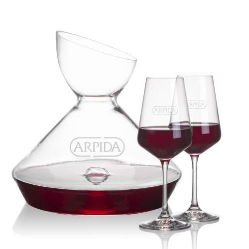 Custom Barware Glasses - Carafes - Woodbury Carafe & Stevenson Wine