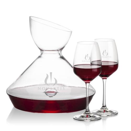 Custom Barware Glasses - Carafes - Woodbury Carafe & Burrell Wine