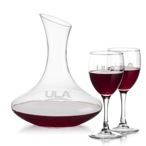 Custom Barware Glasses - Carafes - Compton Carafe & Reese Wine