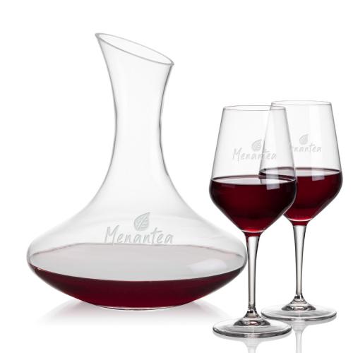 Custom Barware Glasses - Carafes - Compton Carafe & Nixon Wine
