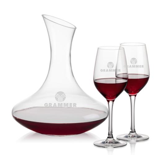 Custom Barware Glasses - Carafes - Compton Carafe & Richter Wine