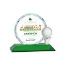 Serna Full Color Green Circle Crystal Trophy