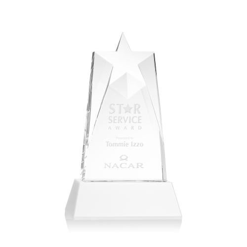 Awards and Plaques - Crystal Trophies - Hutchins Star on Base - Fagan