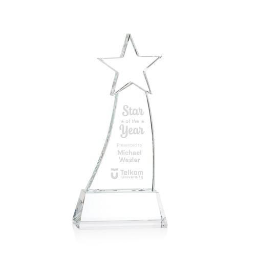 Awards and Plaques - Crystal Trophies - Manolita Star Clear Crystal Trophy