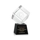 Klein on Small Base Black Square / Cube Crystal Trophy