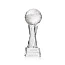 Golf Ball on Saldana Base Clear Globe Crystal Trophy