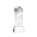 Soccer Ball on Belcroft Base Clear Globe Crystal Trophy