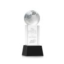 Soccer Ball on Belcroft Base Black Globe Crystal Trophy