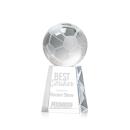 Soccer Ball Globe on Medium Base Crystal Trophy