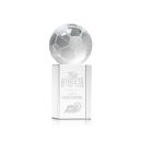 Soccer Ball Globe on Yoder Base Crystal Trophy