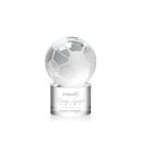 Soccer Ball Globe on Round Base Crystal Trophy
