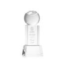Tennis Ball on Belcroft Base Clear Globe Crystal Trophy