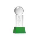 Tennis Ball on Belcroft Base Green Globe Crystal Trophy