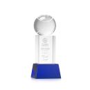 Tennis Ball on Belcroft Base Blue Globe Crystal Trophy