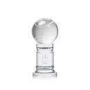 Tennis Ball Globe on Pedestal Base Crystal Trophy