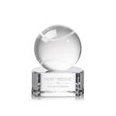 Tennis Ball Globe on Half Round Base Crystal Trophy