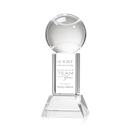 Tennis Ball on Tower Base Clear Globe Crystal Trophy