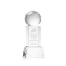 Baseball on Belcroft Base Clear Globe Crystal Trophy
