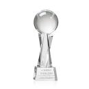 Baseball on Saldana Base Clear Globe Crystal Trophy