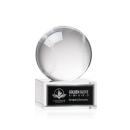 Baseball Globe on Plated Base Crystal Trophy