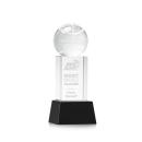 Basketball on Belcroft Base Black Globe Crystal Trophy