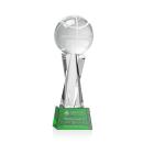 Basketball on Saldana Base Green Globe Crystal Trophy